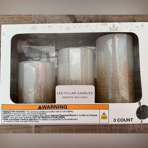 3-Pack LED Pillar Candles